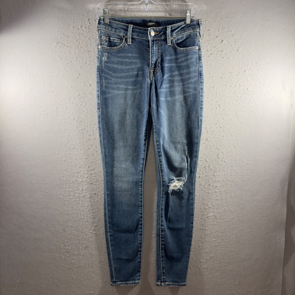 1304 | True Religion Jennie Curvy High Rise Super Skinny Distressed Jean Blue 27